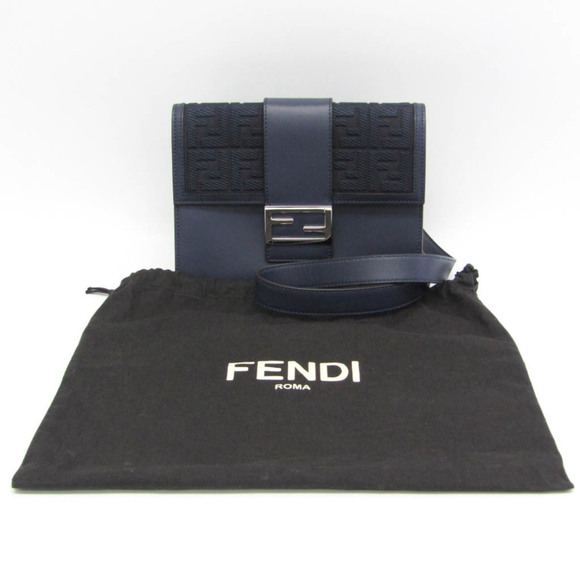 FENDI Blue Leather Shoulder Bag - Picture 2 of 16